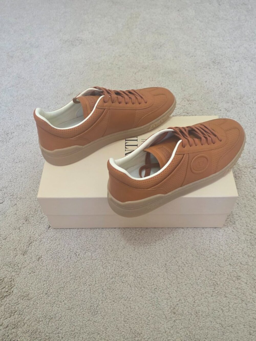 VALENTINO GARAVANI Upvillage Perforated Sneaker Roasted 44 - Picture 6 of 12